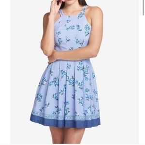 GUESS blue floral a-line sheath summer dress